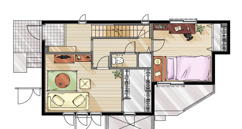 1F号室の間取り図