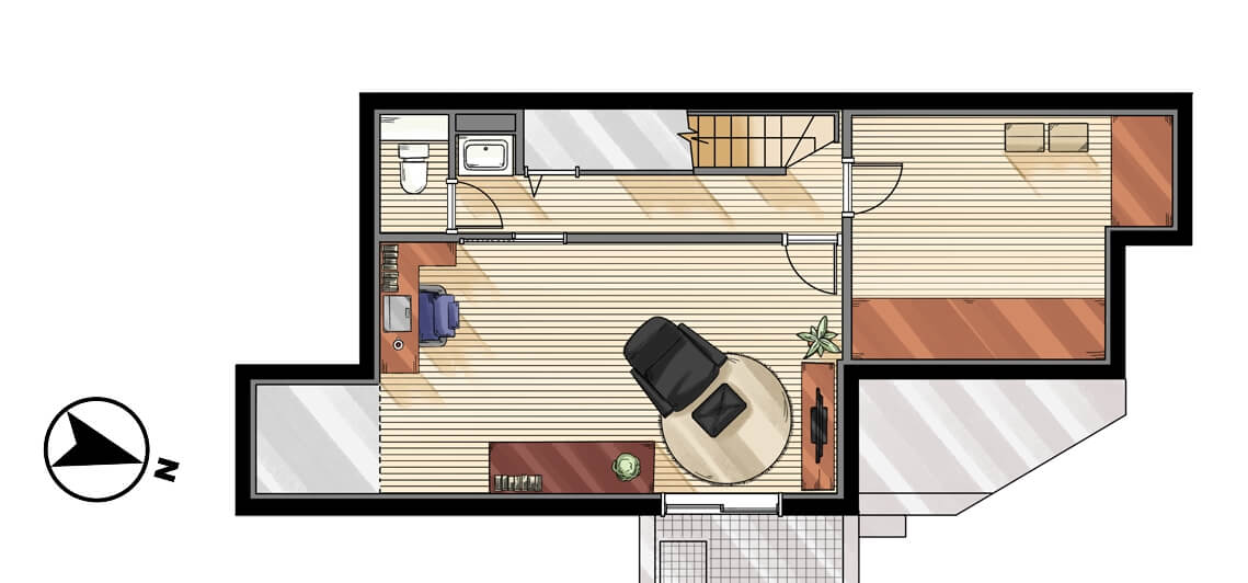 2F号室の間取り図