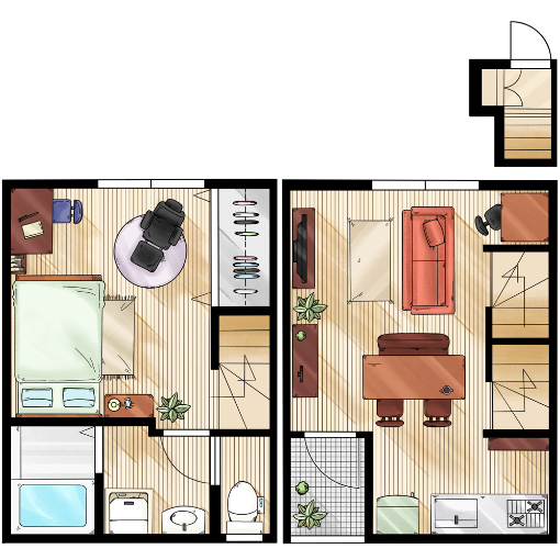 202号室の間取り図です